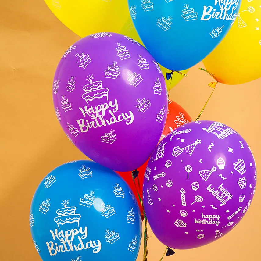 Happy Birthday Helium Balloons