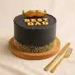 Best DAD Black and Golden Cake