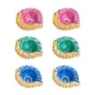 Set of 6 Multicolour Terracotta Diya with Decorative Packaging