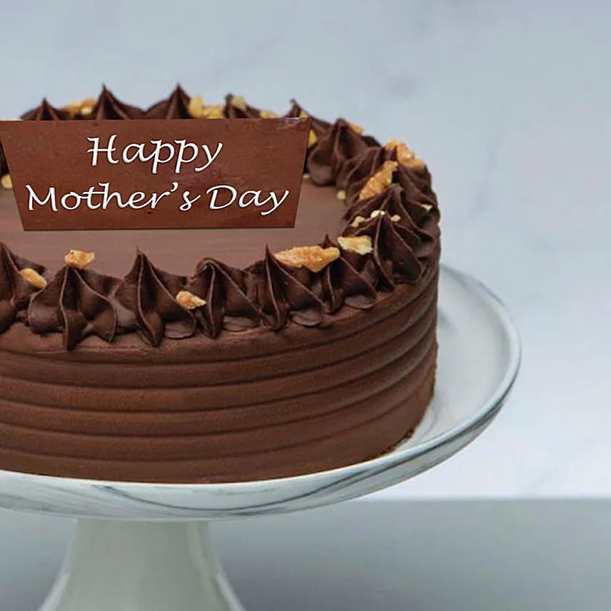 Crunchy Walnut Chocolate Cake For Mothers Day