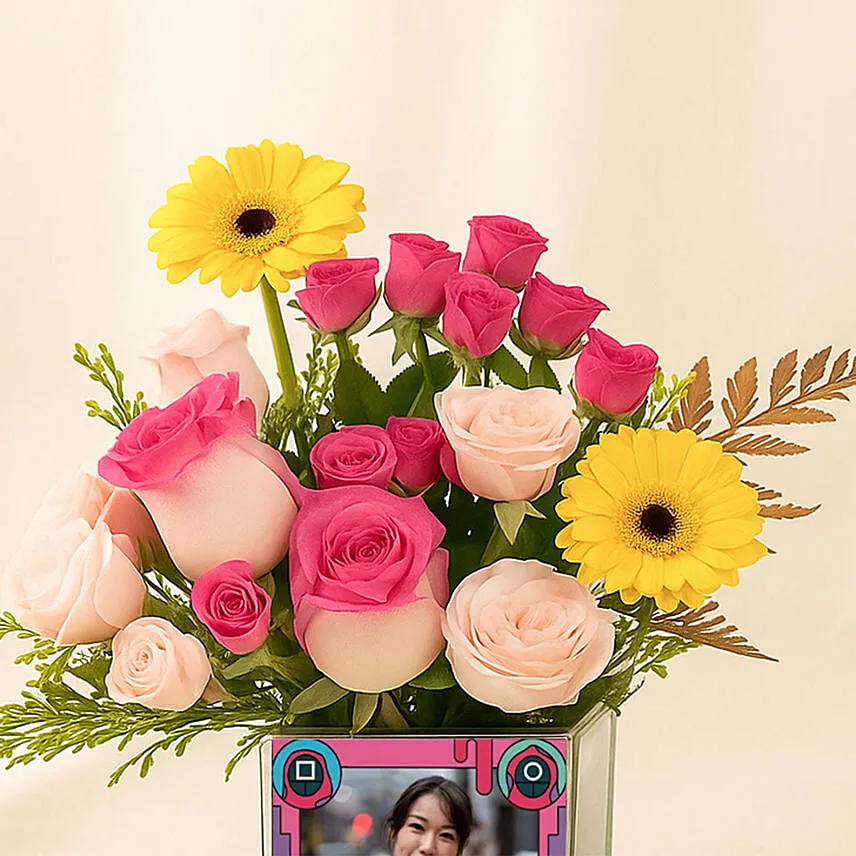 Squid Squad Personalised Flower Vase Arrangement