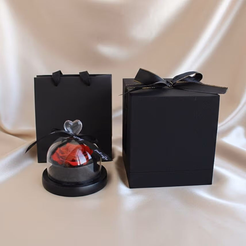 Valentine's Days Forever Red Rose in Glass Dome