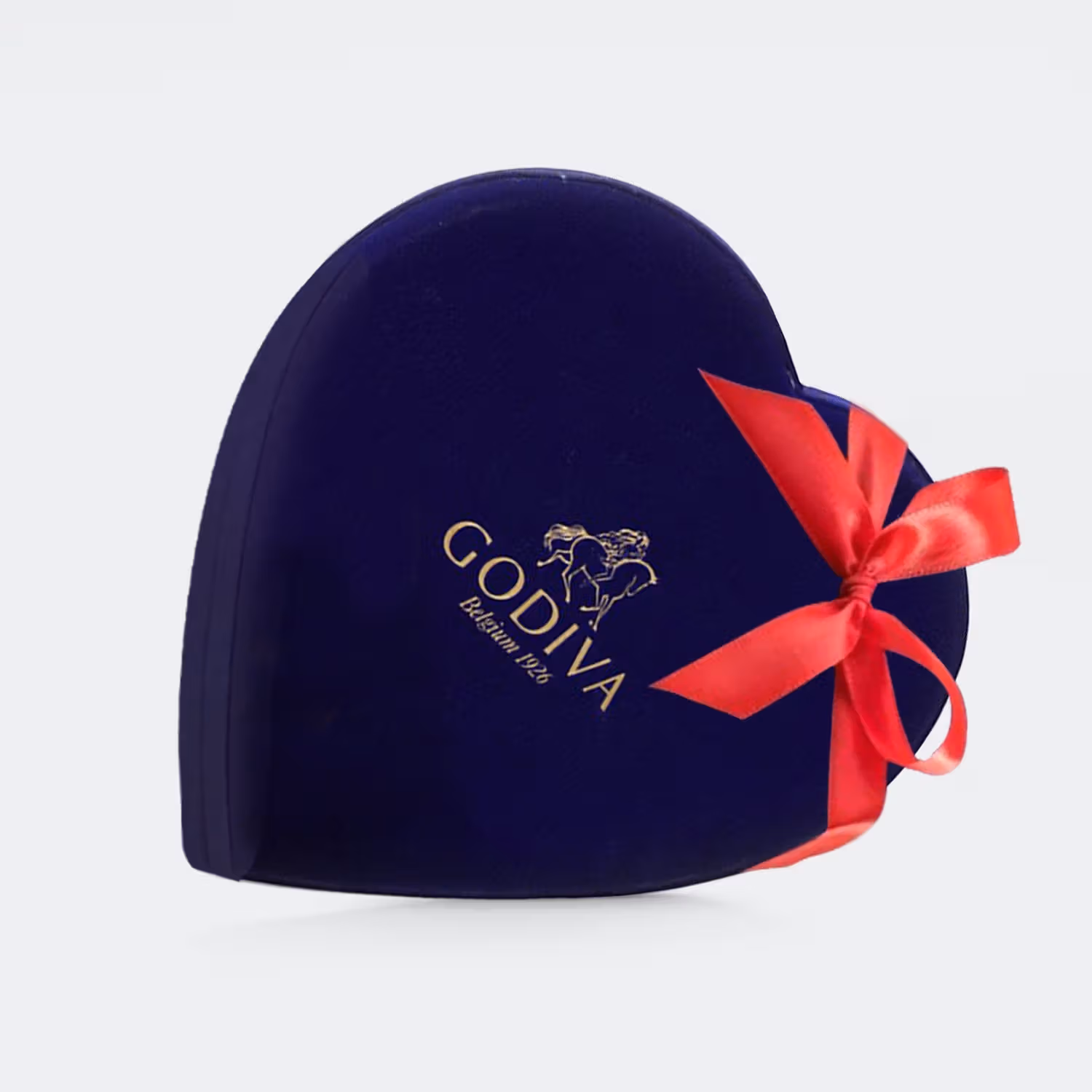 Godiva Navy Blue Velvet Heart Gift Box - Luxurious 12-Piece Chocolate Collection