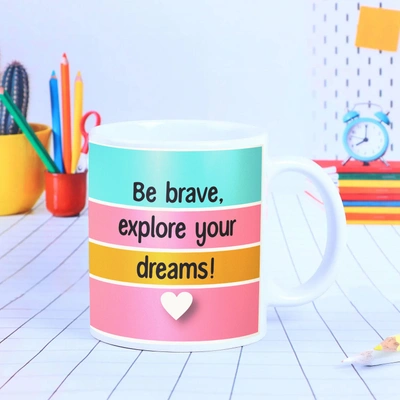 Personalized 'Be Brave, Explore Your Dreams' Children's Day Gift Mug