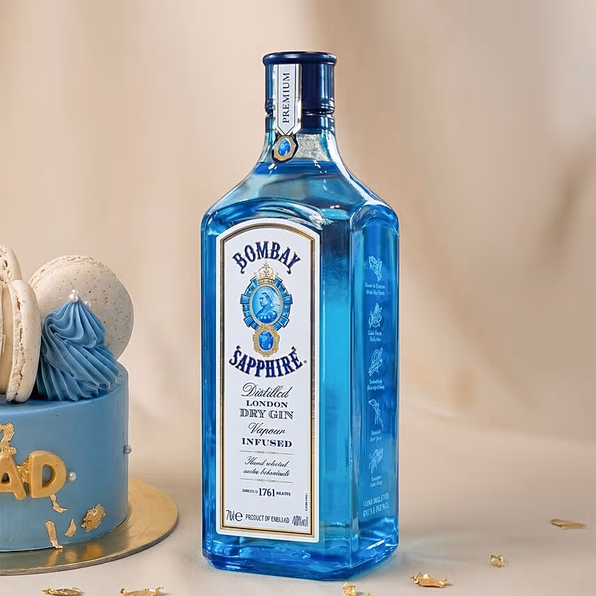 Bombay Sapphire Gin & Father's Day Macaron Cake
