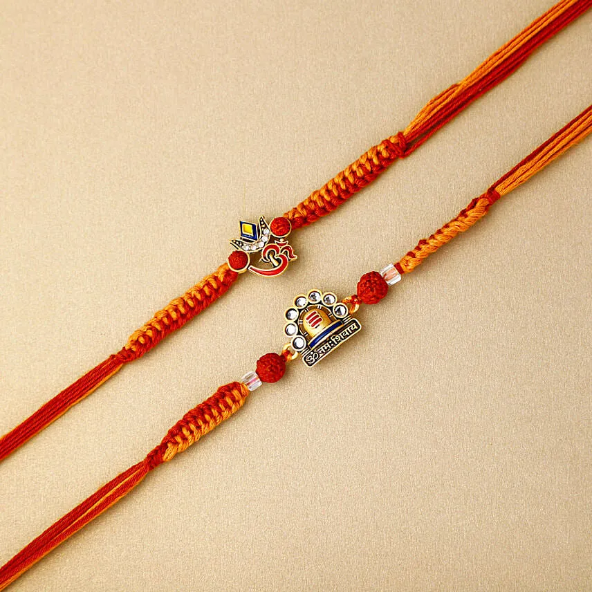 Om Namah Shivay Rakhi Duo N Nutty Delight