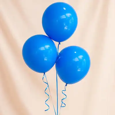 Blue Latex Balloons | Set of 3
