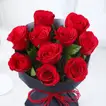 Luxurious Love Roses Bouquet with Elegant Black Base