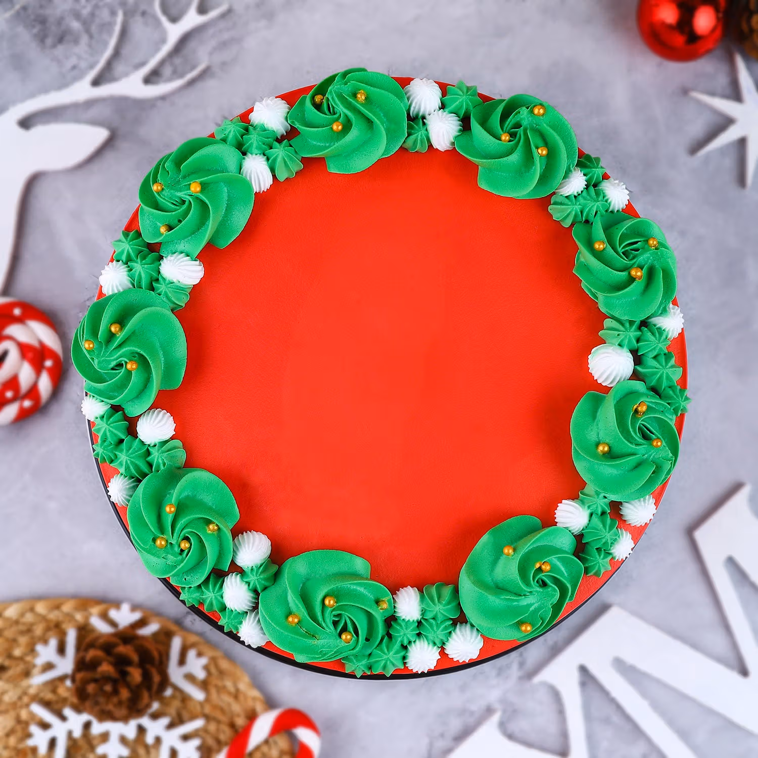 Festive Jolly Christmas Chocolate Cake - 1 Kg Cream Delight