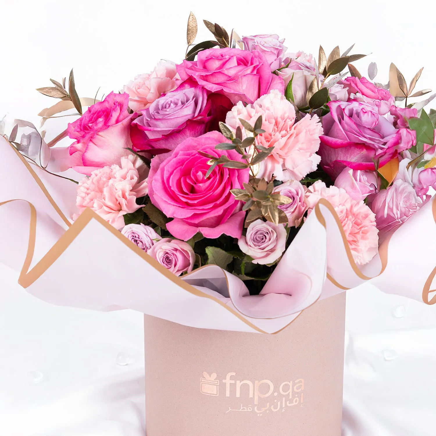 Elegant Blooming Rosy Hug for Mom - Luxurious Floral Gift Box