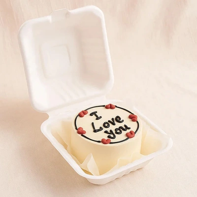 Romantic 'I Love You' Chocolate Bento Cake