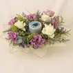 Elegant Graduation Gift Set: Purple Rose Bouquet and Chocolate Mono Cake