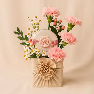 Bostani Rose Box Flower Vase - Flowers n Chocolate
