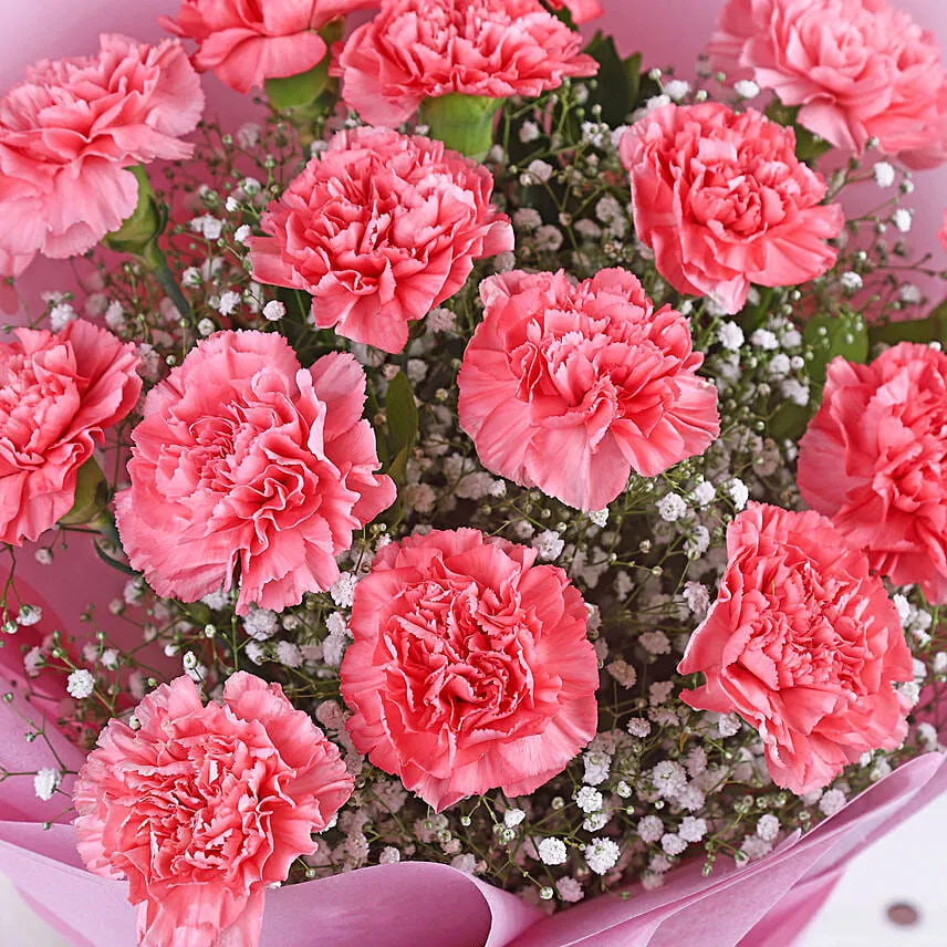 Happy Valentine Day Carnation Bouquet
