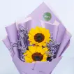 Deluxe Vanilla Cake with Elegant Sunflower Bouquet