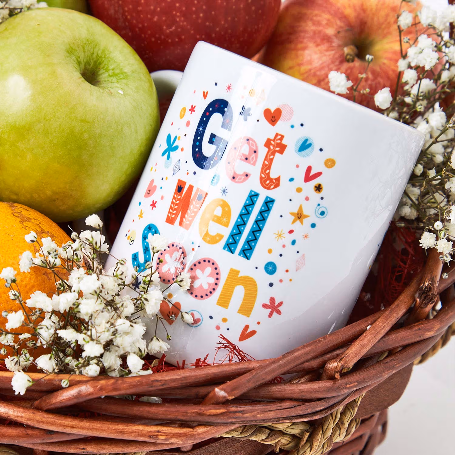 Deluxe Get Well Soon Gift Basket with Fresh Fruits and Lindt Chocolates