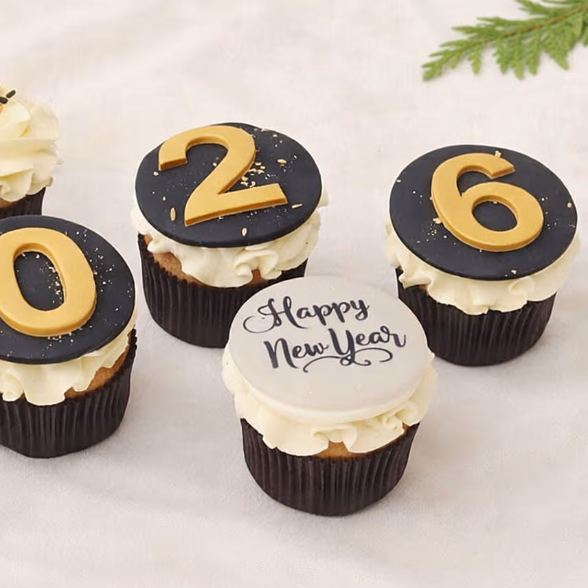 New Year Theme Cup Cakes
