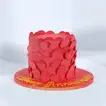 Elegant Heart-Themed Chocolate Fondant Cake