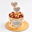 Love's Golden Chocolate Cake with Berries & Gold Accents