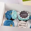 Delicious Chocolate 'I Love You Dad' Cupcakes - Set of 6