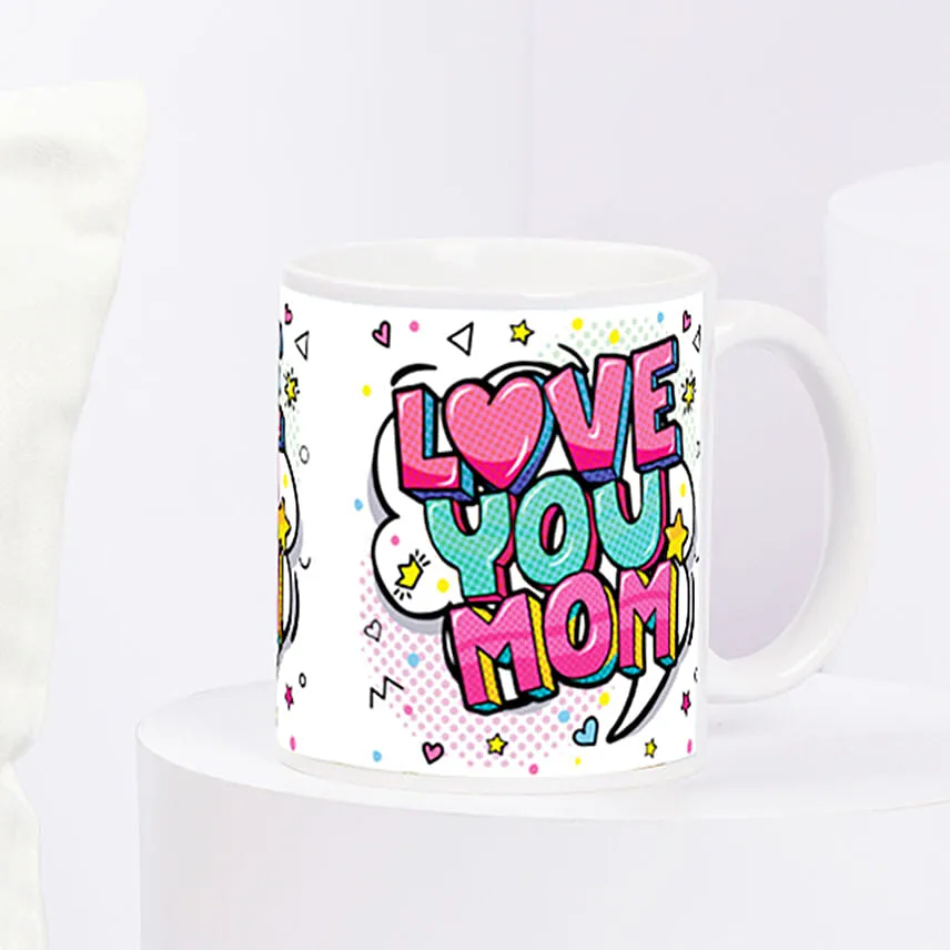 Love You Mom Cushion and Mug