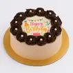 Delicious Happy Birthday Chocolate Cake - 1 Kg Round Delight