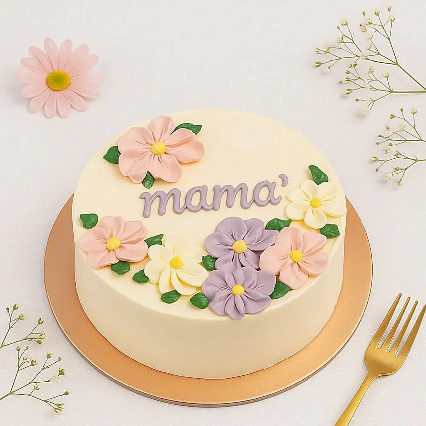 Mama Floral Chocolate Fudge Cake