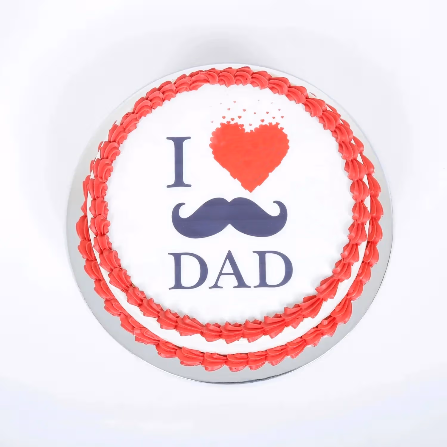 Heartfelt 'I Love You Dad' Red Velvet Cake - Perfect for Celebrations