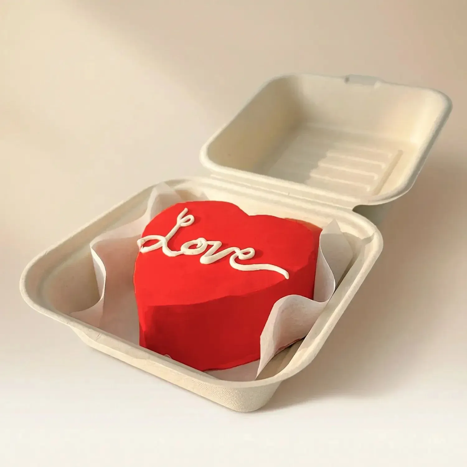 Heart-Shaped Love Red Velvet Cake - 200g Delight