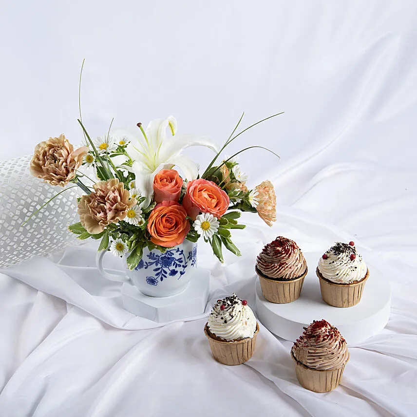 Blooms in a Mug and Cupcakes