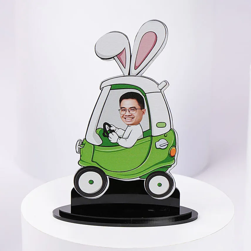 Personlized Easter Rabbit Car Caricature