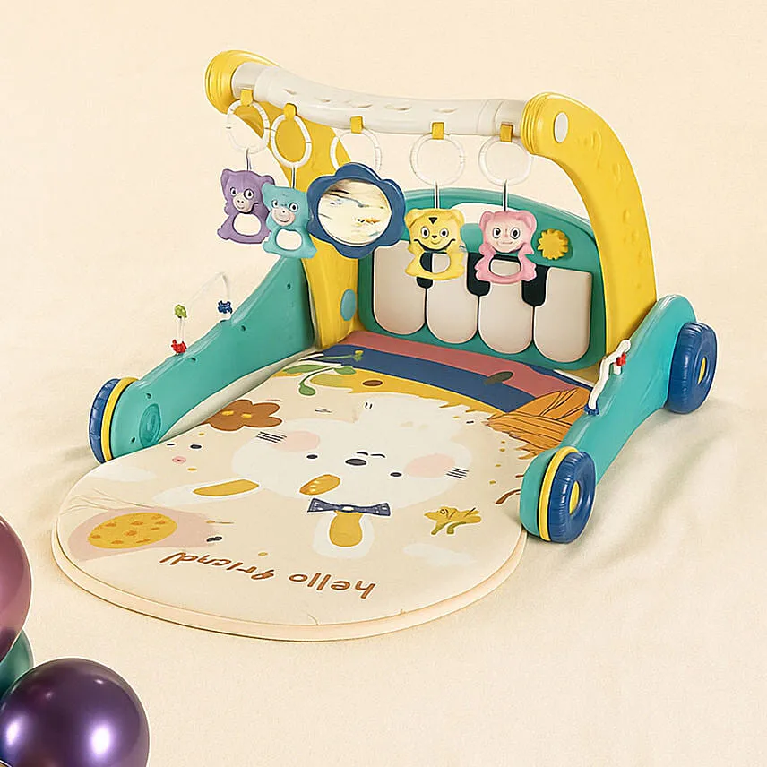 2 in 1 Pedal Piano Harps Walker With Balloons