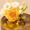 Otantik Home Chocolate Brown Bowl N Rose