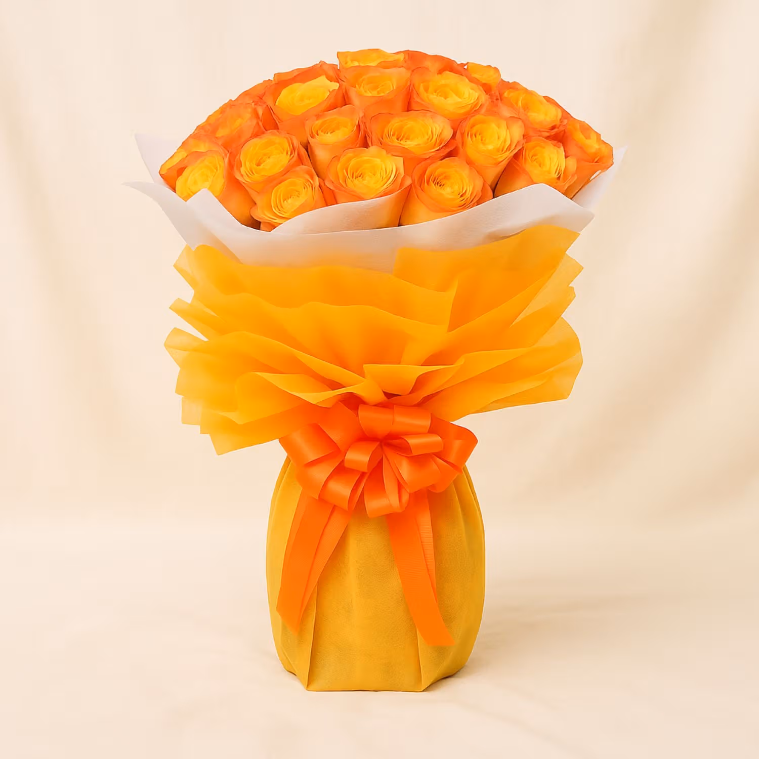 Majestic 50 Orange Roses