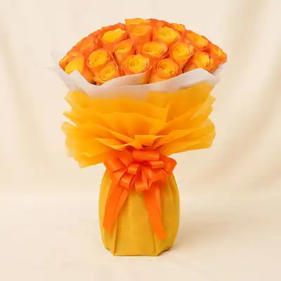 Majestic 50 Orange Roses
