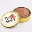 Exquisite Chocolate Best Wishes Tin Cake - 1 Kg - Chocolate