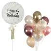 Bday Balloon With Confetti And Latex Balloons