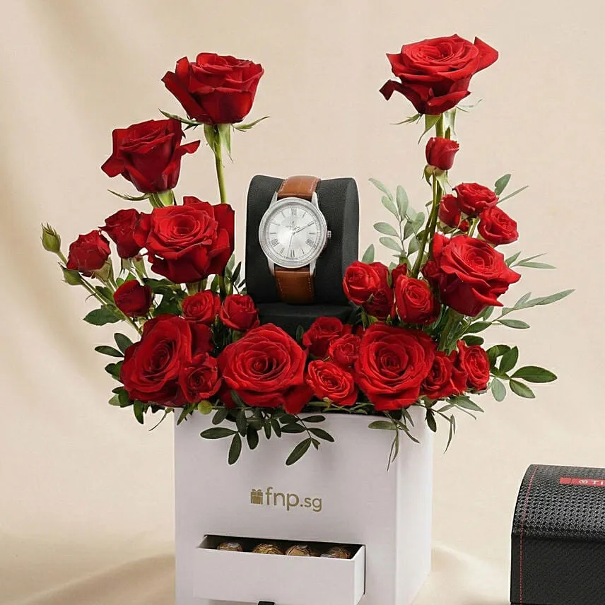 Lovers Flower Garden - Valentine Gift and Watch for Him