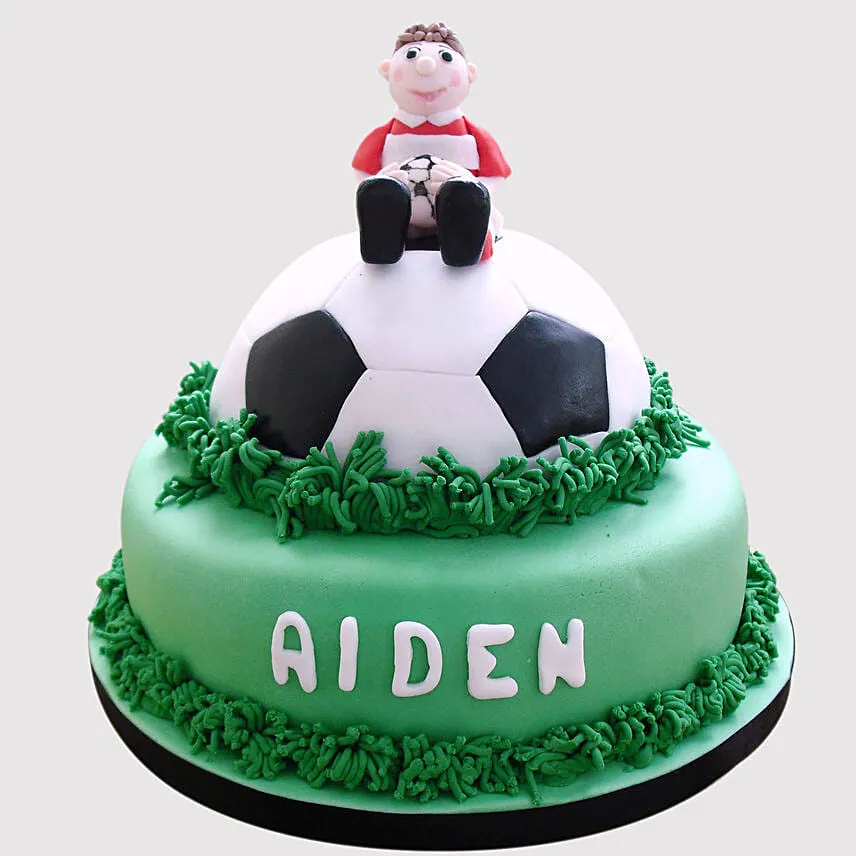 Football Player Marble Cake