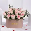 Elegant Valentine's Day Arrangement with 15 Light Pink Roses