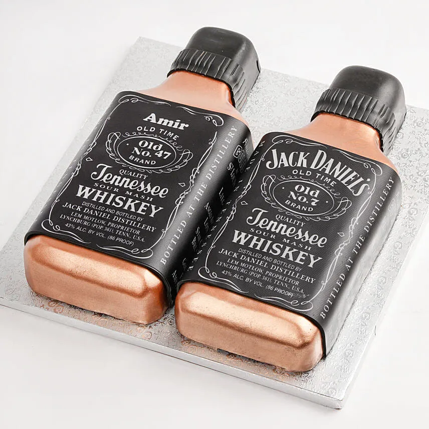 Designer Jack Daniels Fondant Cake