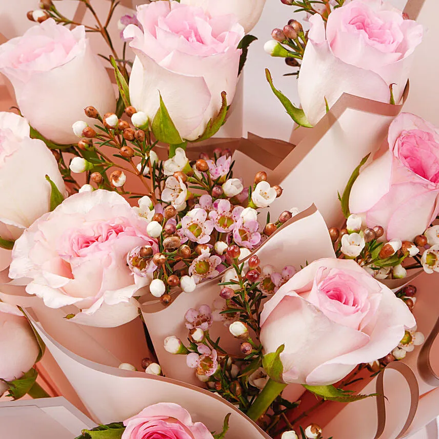 Elegant Blush Pink Rose Bouquet
