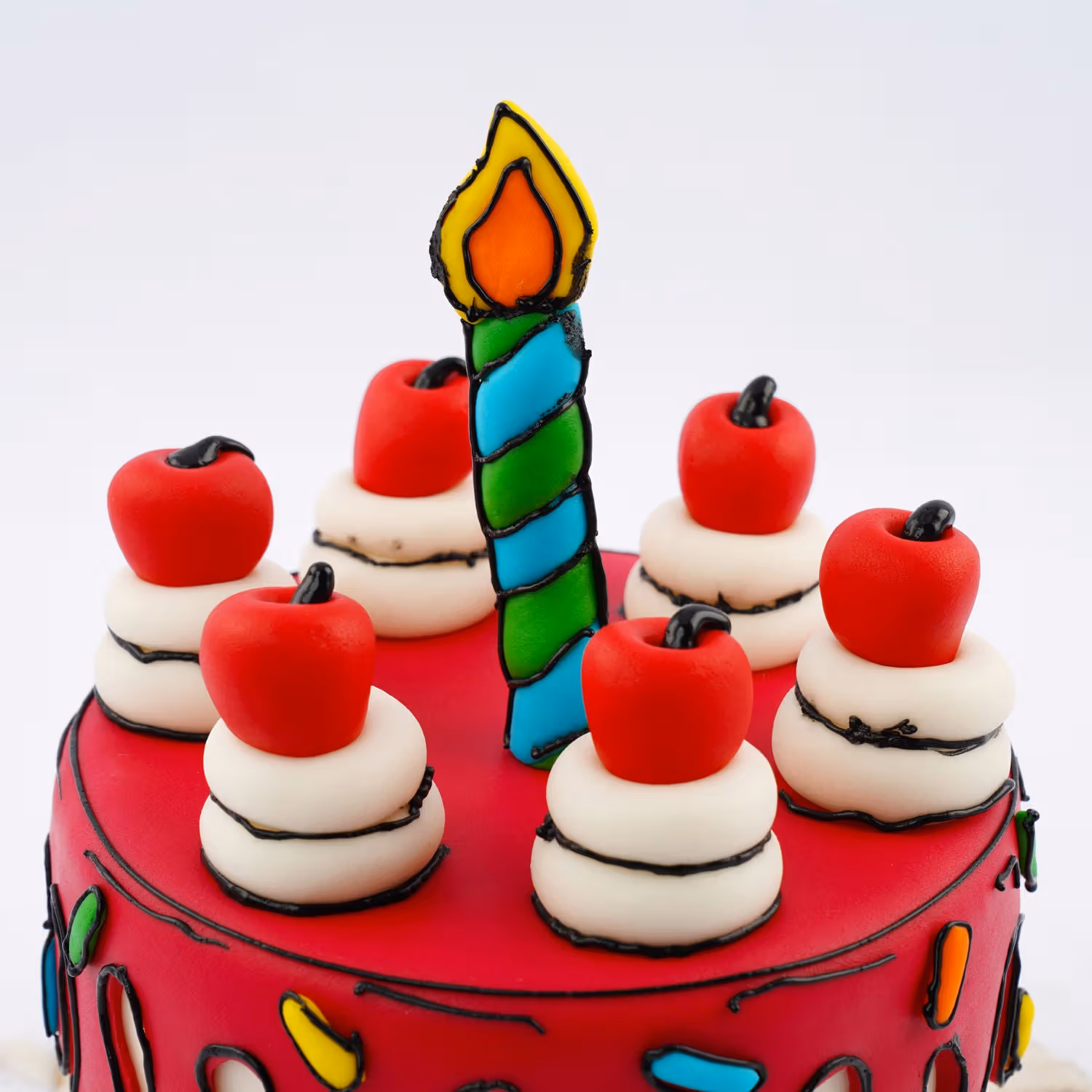 Festive Birthday Candle Cake - Chocolate
