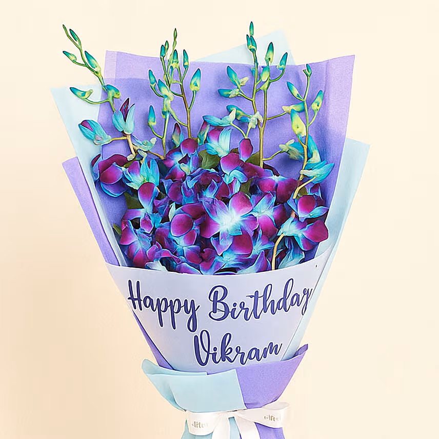 Blue Orchid Personalised Wish