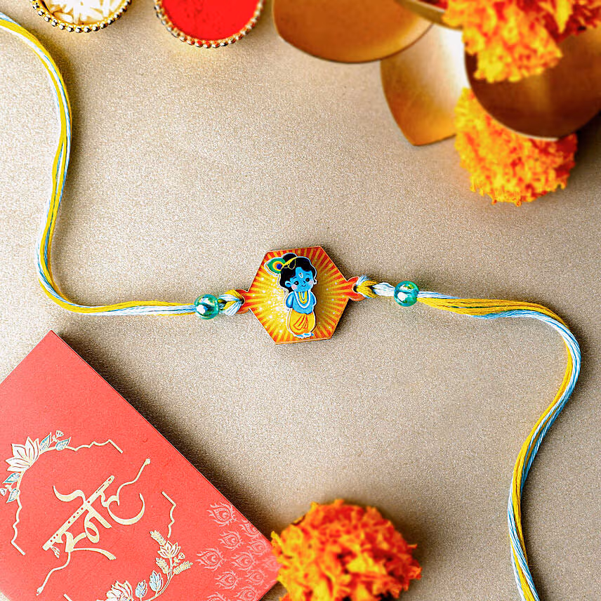 Single Enchanting Love in 3D Krishna Rakhi