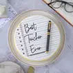 Best Teacher Ever Chocolate Fondant Cake - 1 Kg Celebration Delight