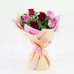 Exquisite Roses Bouquet with Decadent Chocolate Fudge Cake