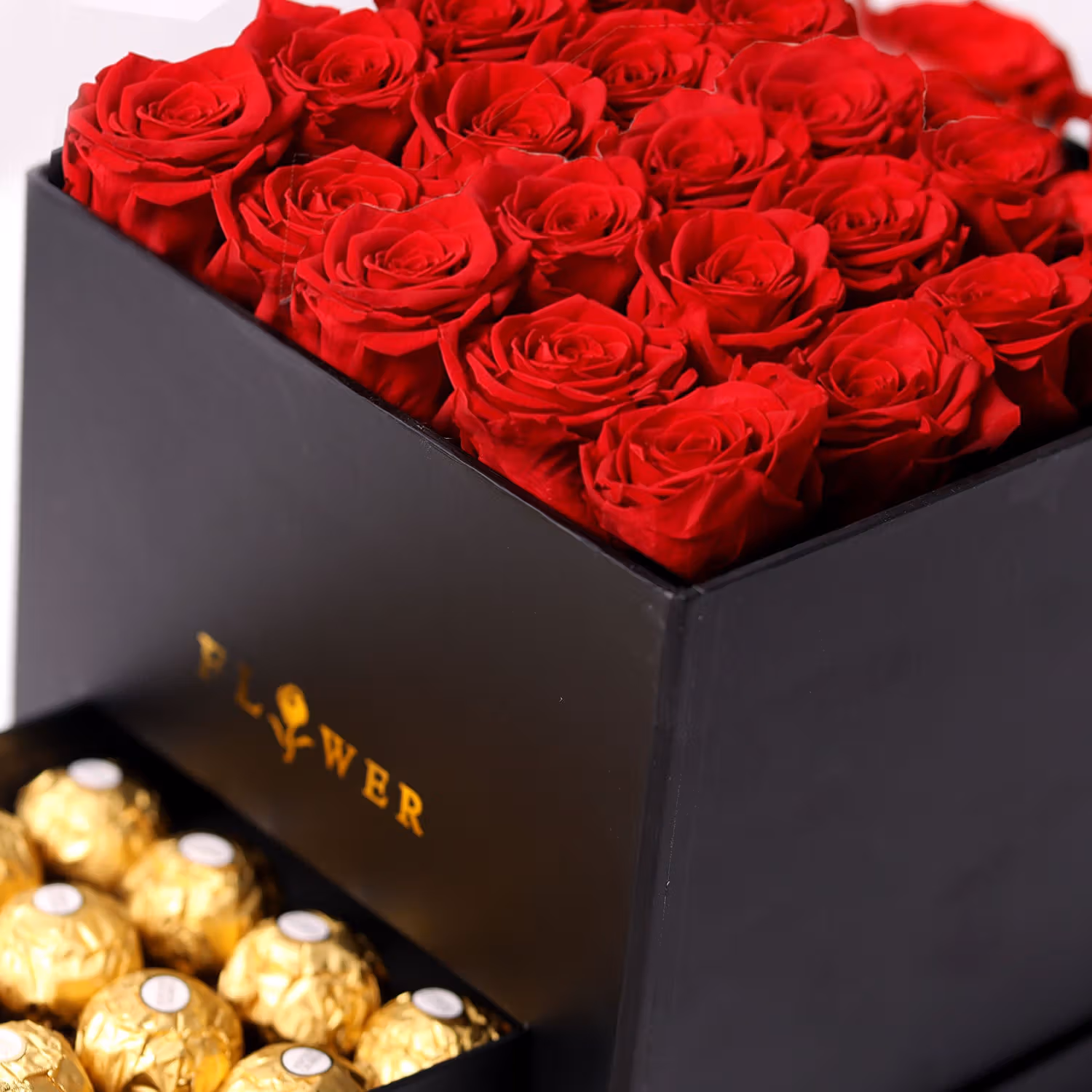 Happiness Blooms with Flowers: Luxurious Red Roses and Ferrero Rocher Gift Box
