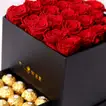Happiness Blooms with Flowers: Luxurious Red Roses and Ferrero Rocher Gift Box