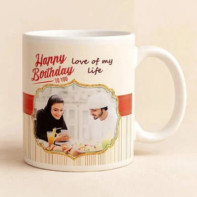 Romantic Birthday Personalized Mug - Love of My Life